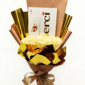 Słodki Bukiet z Czekoladą Merci i Mydlanymi Różami