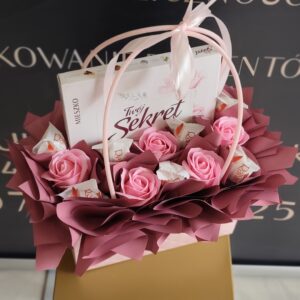 Torebka Prezentowa z Bombonierką „Twój Sekret”, Raffaello i Różami
